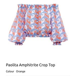 Paolita Orange Amphitrite Crop Top